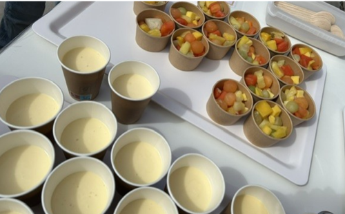 Smoothies och fruktsallad